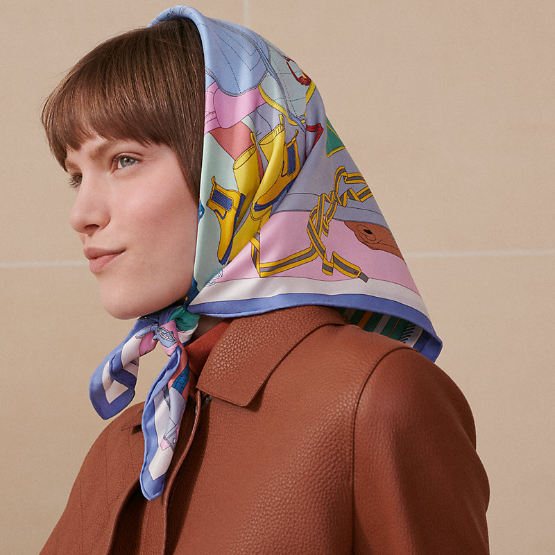 エルメス　カレ70 レザーベルト付き　Pele-Mele Sellier エルメス カレ70 レザーベルト付き Pele-Mele Sellier エルメス